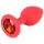 You2Toys - Colorful JOY - silikonowy korek analny - mały (czerwony)
