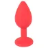 You2Toys - Colorful JOY - silikonowy korek analny - mały (czerwony)