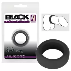   Black Velvets - pierścień na penisa silikonowy 2,6 cm - czarny