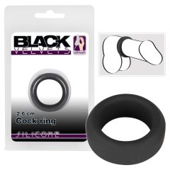   Black Velvet - grubościenny pierścień na penisa (2,6 cm) - czarny