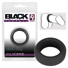   Black Velvet - grubościenny pierścień na penisa (3,2 cm) - czarny