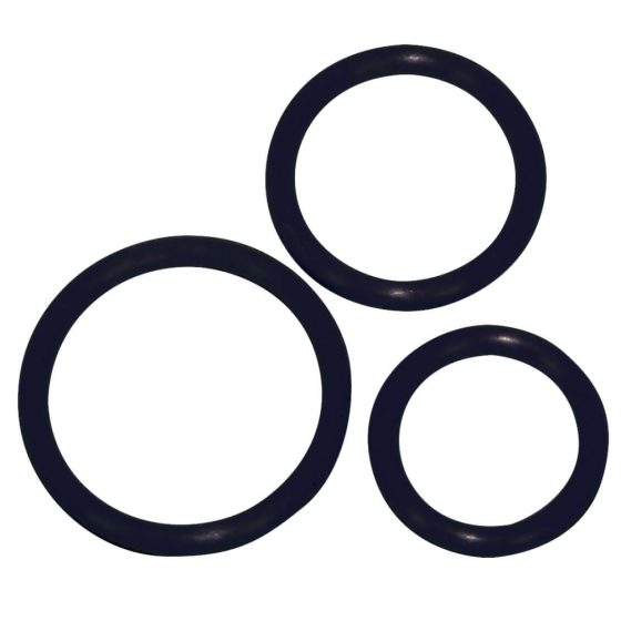You2Toys Sexy Circles - silikonowy pierścień na penisa - czarny
