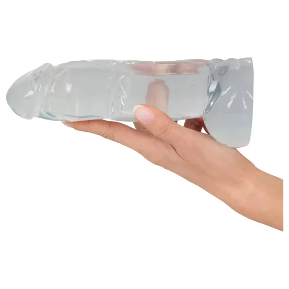 Crystal Clear Big Dong - żelowy wielki dildo (21,5 cm)