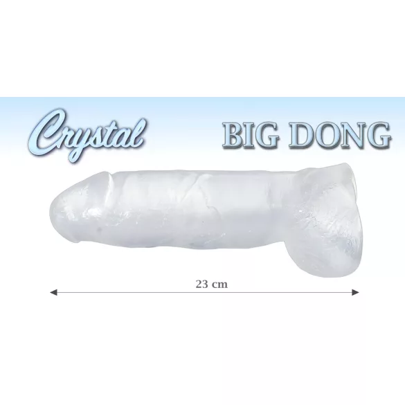 Crystal Clear Big Dong - żelowy wielki dildo (21,5 cm)