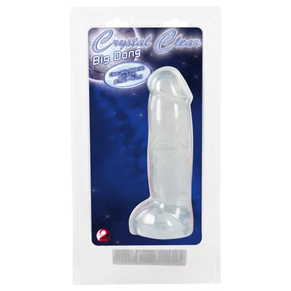 Crystal Clear Big Dong - żelowy wielki dildo (21,5 cm)