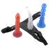 You2Toys - Zestaw wibracyjnych dildo na pasku! - kolorowy