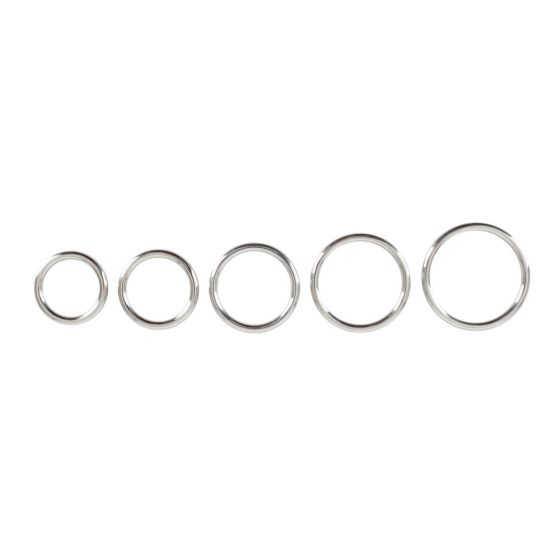 Bad Kitty - zestaw metalowych pierścieni na penisa (5 sztuk)
