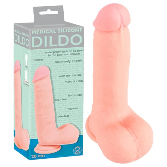 Medical - prosta silikonowa zabawka erotyczna (20cm) - naturalna
