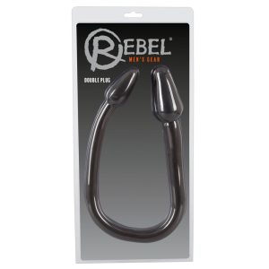 Rebel Double Plug - dildo analne z podwójnym stożkiem (czarny)