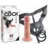 King Cock Strap-On 6 - przymocowywany dildo - naturalny
