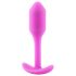 b-vibe Snug Plug 1 - różowy analny plug z 55g obciążnikiem