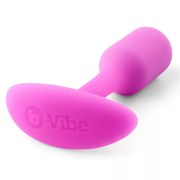 b-Vibe Snug Plug 1 - korek analny z wewnętrznym obciążeniem (55 g, różowy)