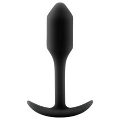   b-vibe Snug Plug 1 - czarny analny plug z wewnętrznym obciążeniem (55g)
