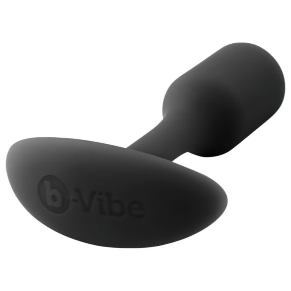 b-vibe Snug Plug 1 - czarny analny plug z wewnętrznym obciążeniem (55g)