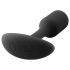 b-vibe Snug Plug 1 - czarny analny plug z ciężarkiem (55g)