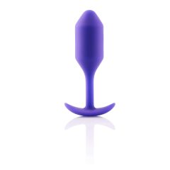   b-vibe Snug Plug 2 - dildo analne z podwójną kulką (114g) - fioletowy