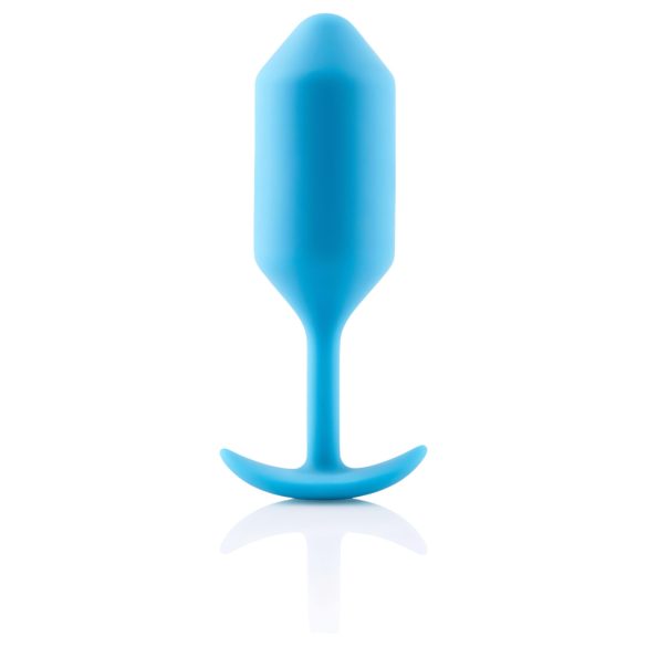 b-vibe Snug Plug 3 - korek analny z podwójną kulką 180g - niebieski