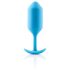 b-vibe Snug Plug 3 - podwójna analna kulka (180g) - niebieska