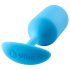 b-vibe Snug Plug 3 - podwójna analna kulka (180g) - niebieska