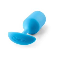   b-vibe Snug Plug 3 - dildo analne z podwójną kulką (180g) - niebieski