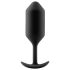 b-vibe Snug Plug 3 - podwójny czarny korek analny (180g)