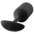 b-vibe Snug Plug 3 - podwójny czarny korek analny (180g)