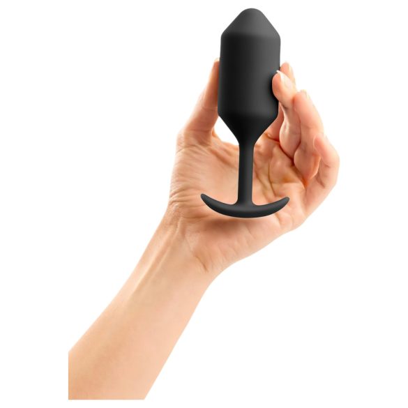 b-vibe - korek analny z podwójną kulką - 180g - czarny