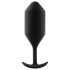 b-vibe Snug Plug 4 - podwójny analny korek (257g) - czarny