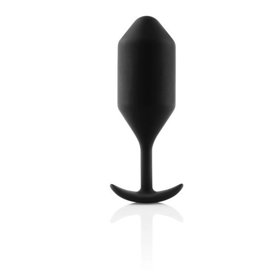 b-vibe Snug Plug 4 - dildo analne z podwójną kulką (257g) - czarny