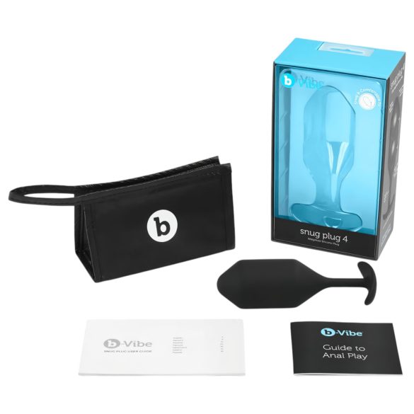 b-vibe - korek analny podwójna kulka - silikon czarny 257g