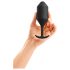 b-vibe Snug Plug 4 - podwójny analny korek (257g) - czarny