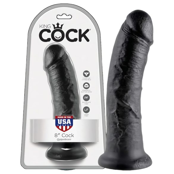 King Cock 8 Dildo (20 cm) - Czarny