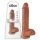 King Cock - duży dildo z jądrami - 25 cm - brązowy
