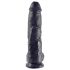 King Cock 10 z jądrami dildo (25 cm) - czarne