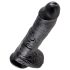 King Cock 10 z jądrami dildo (25 cm) - czarne
