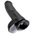 King Cock 10 z jądrami dildo (25 cm) - czarne