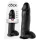 King Cock - duży realistyczny dildo z jądrami - 30 cm - czarny