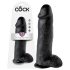 King Cock 12 z jądrami duży dildo (30 cm) - czarny