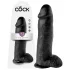 King Cock - duży realistyczny dildo z jądrami - 30 cm - czarny