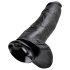 King Cock 12 z jądrami duży dildo (30 cm) - czarny