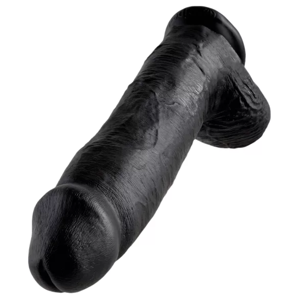 King Cock - duży realistyczny dildo z jądrami - 30 cm - czarny