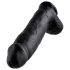 King Cock 12 z jądrami duży dildo (30 cm) - czarny