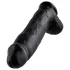 King Cock - duży realistyczny dildo z jądrami - 30 cm - czarny