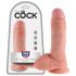 King Cock 8 realistyczny dildo z jądrami (20 cm) - naturalny