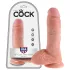 King Cock - realistyczny dildo z jądrami - 20 cm - beżowy