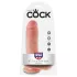 King Cock - realistyczny dildo z jądrami - 20 cm - beżowy