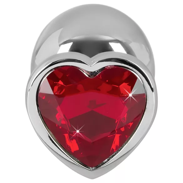 You2Toys - Diamond - aluminiowy korek analny 85 g (srebrno-czerwony)