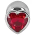 You2Toys - Diamond - aluminiowy korek analny 85 g (srebrno-czerwony)