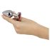 You2Toys - Diament - aluminiowy korek analny (srebrno-czerwony)