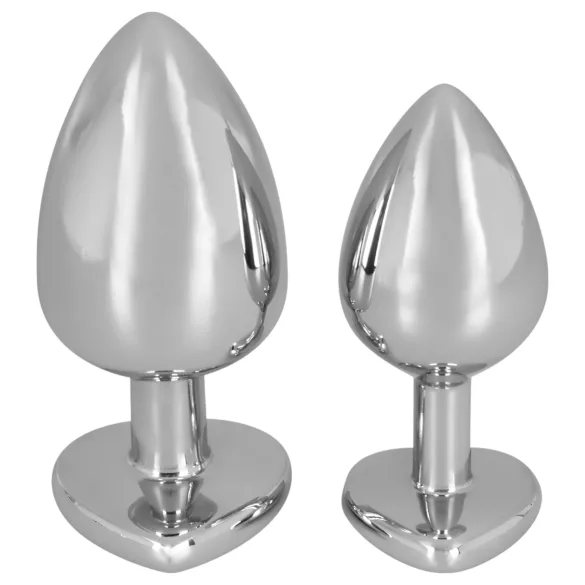 You2Toys - Diamond - aluminiowy korek analny 85 g (srebrno-czerwony)
